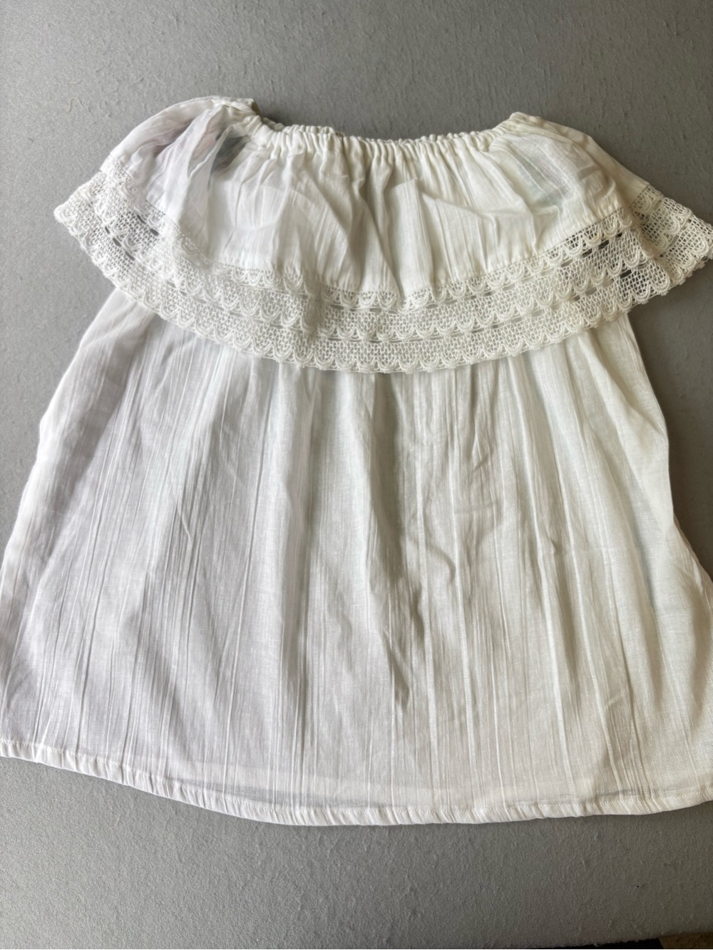 Authentic Oaxacan Mexican Embroidered Off-Shoulder Blouse White Floral Sz L - Picture 6 of 6
